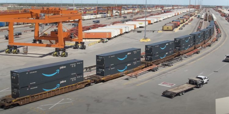 Amazon Tests Waters of Rail Freight to Ease Reliance on Trucks