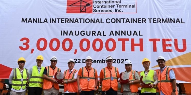 Manila container terminal reaches 3 million TEUs in 2025