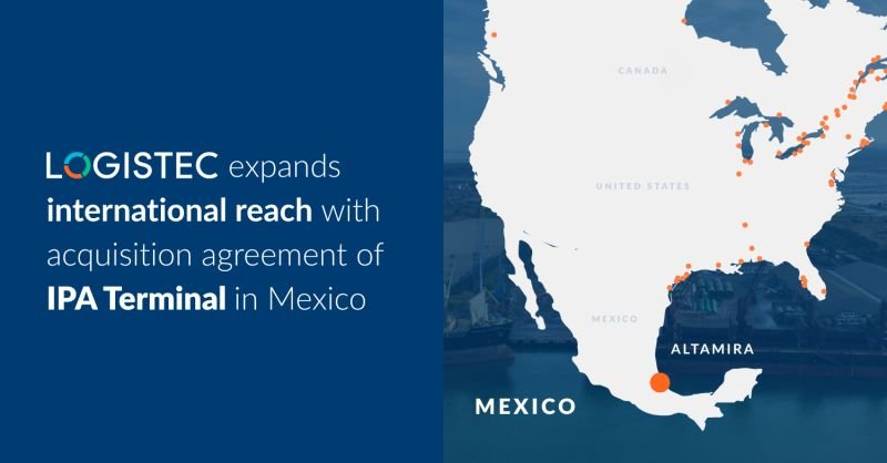 LOGISTEC expands its port footprint with the takeover of the IPA terminal in Altamira.