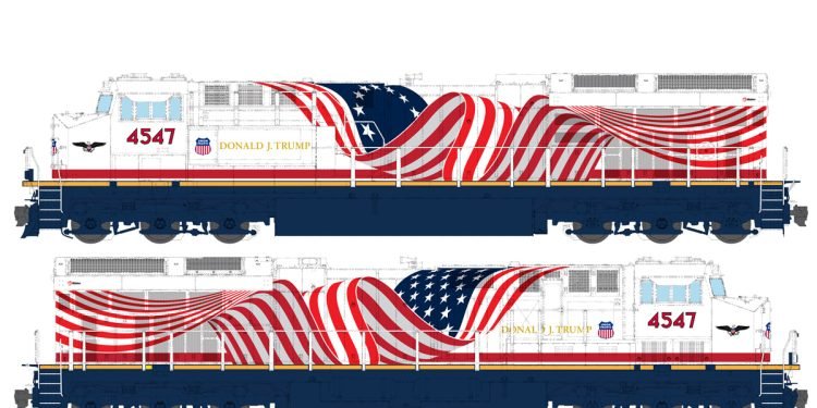 Union Pacific unveils Trump locomotive and America 250 diesel