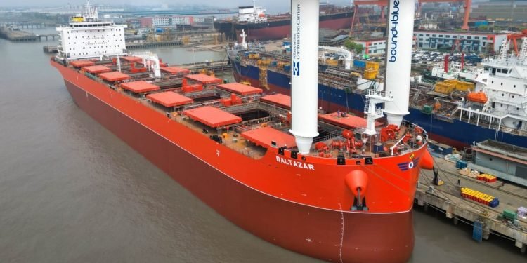 KCC Newbuild Receives China-Built Suction Sails Ahead of Delivery