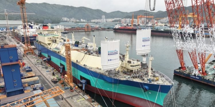 First LNG carrier equipped with hard sails moves closer to delivery