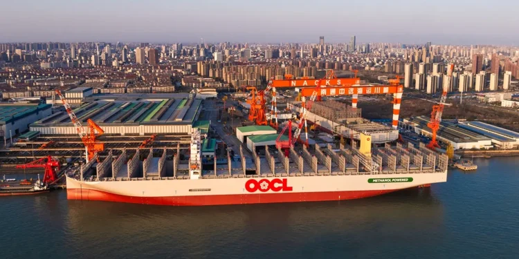 OOCL Names the World’s Largest Methanol Dual-Fuel Container Ship