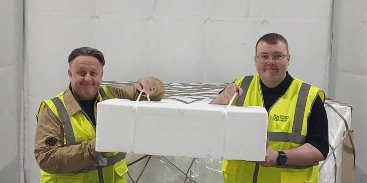 Glasgow Prestwick Airport marks one million kilograms of Scottish salmon exports in 2026