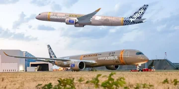 Airbus unveils first A350F test aircraft in ‘Flying Parcel’ livery