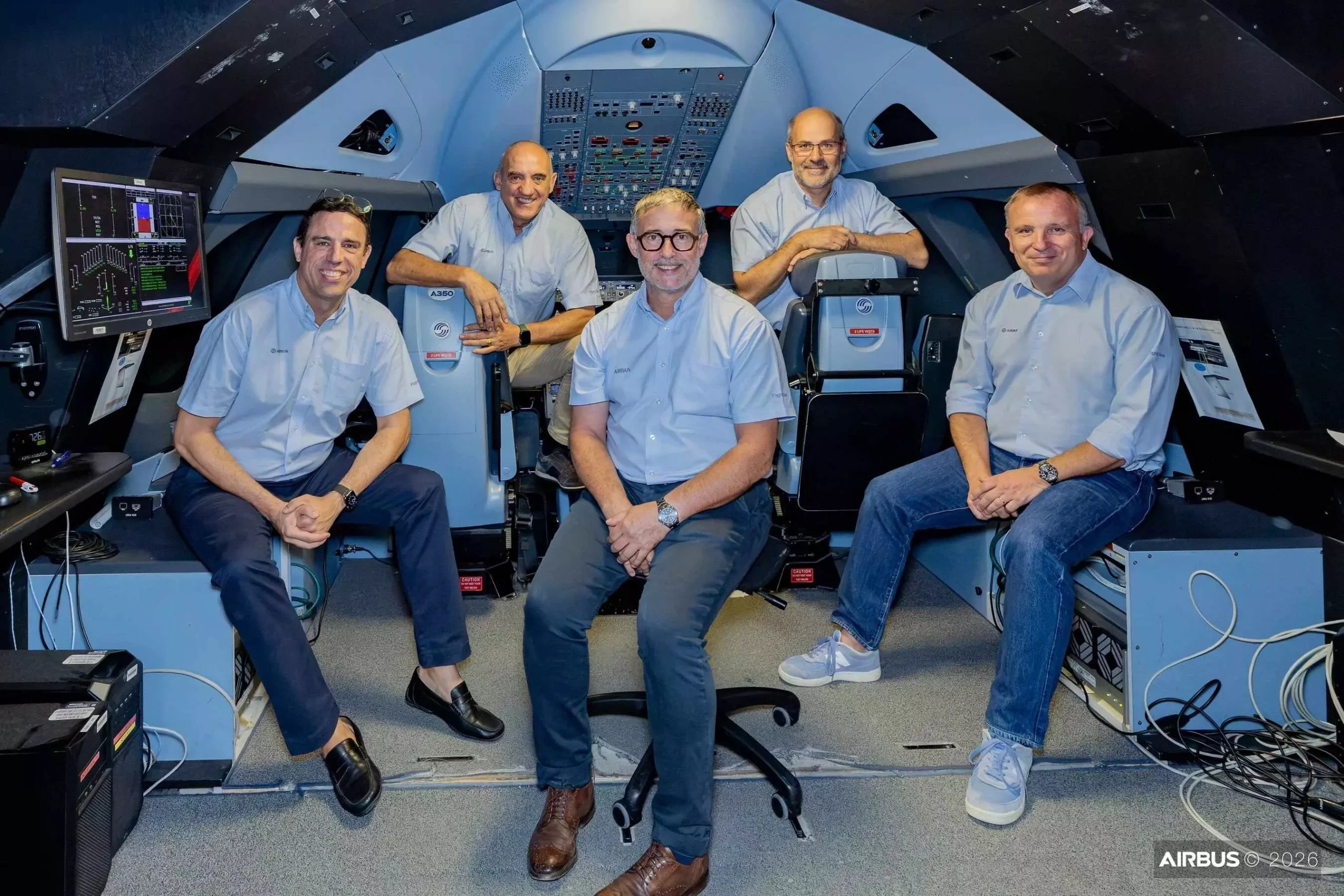 The Airbus flight test crew