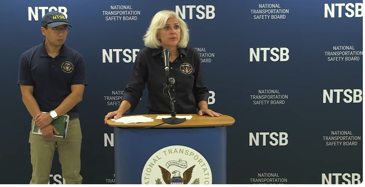 Chairwoman Jennifer Homendy speaks Monday about the destruction