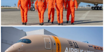 Airbus A350F takes flight for the first time