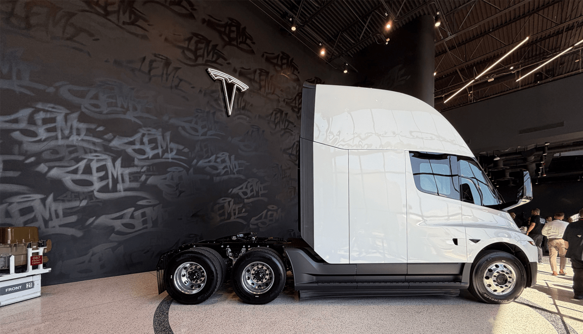 Tesla Semi at the company's dedicated production facility in Sparks, Nevada