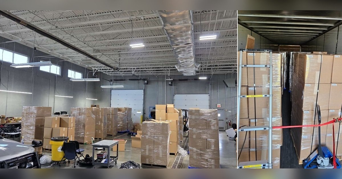 Nebraska State Patrol photos show pallets from the nearly 20,000-pound drug shipment