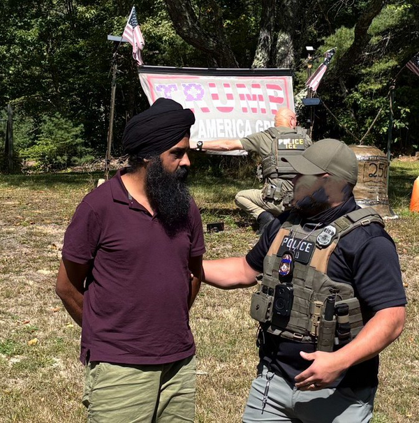 Satvir Singh arrest at a commercial-vehicle inspection station in Hillsborough, New Hampshire