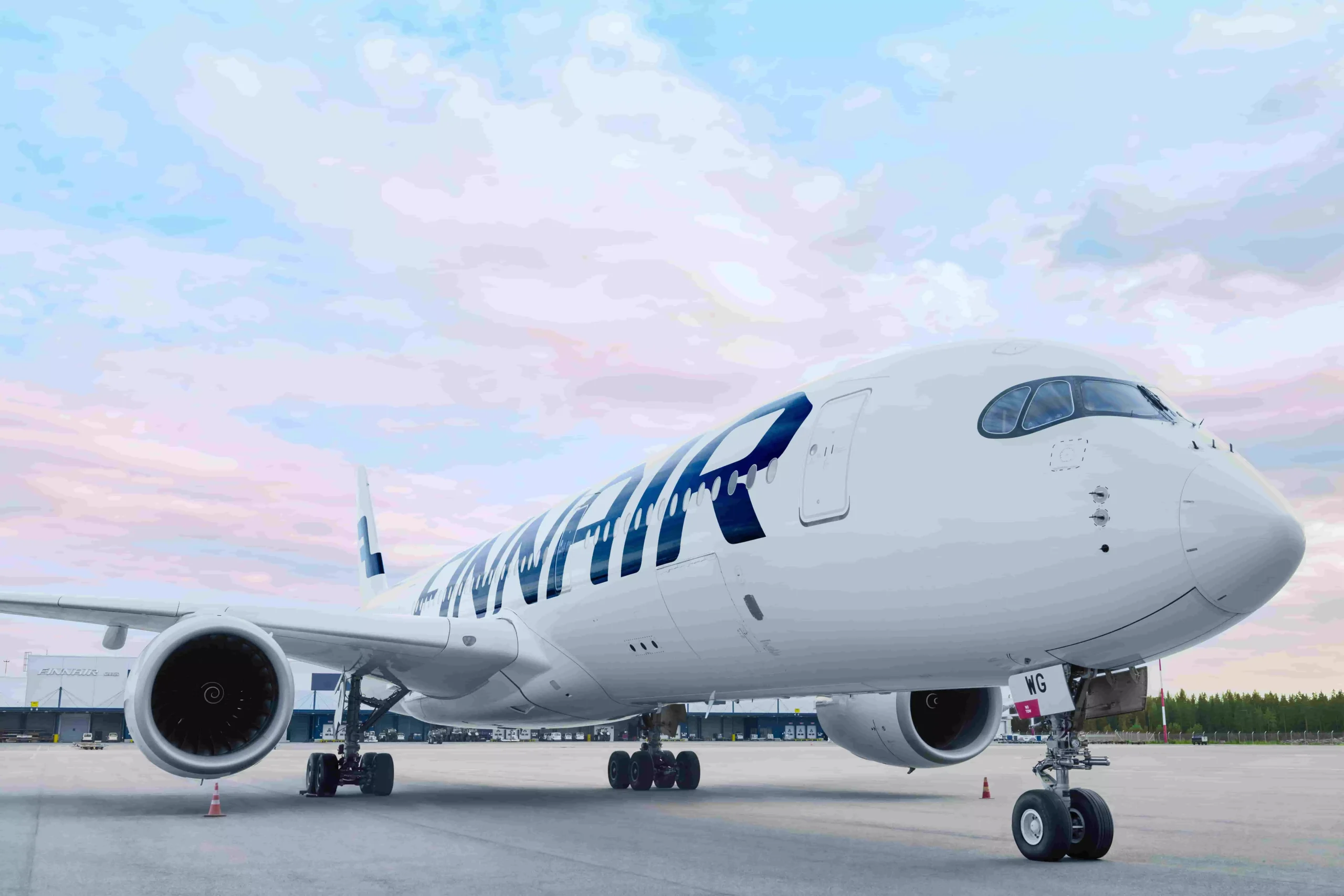 Finnair Airbus A350 at the airport