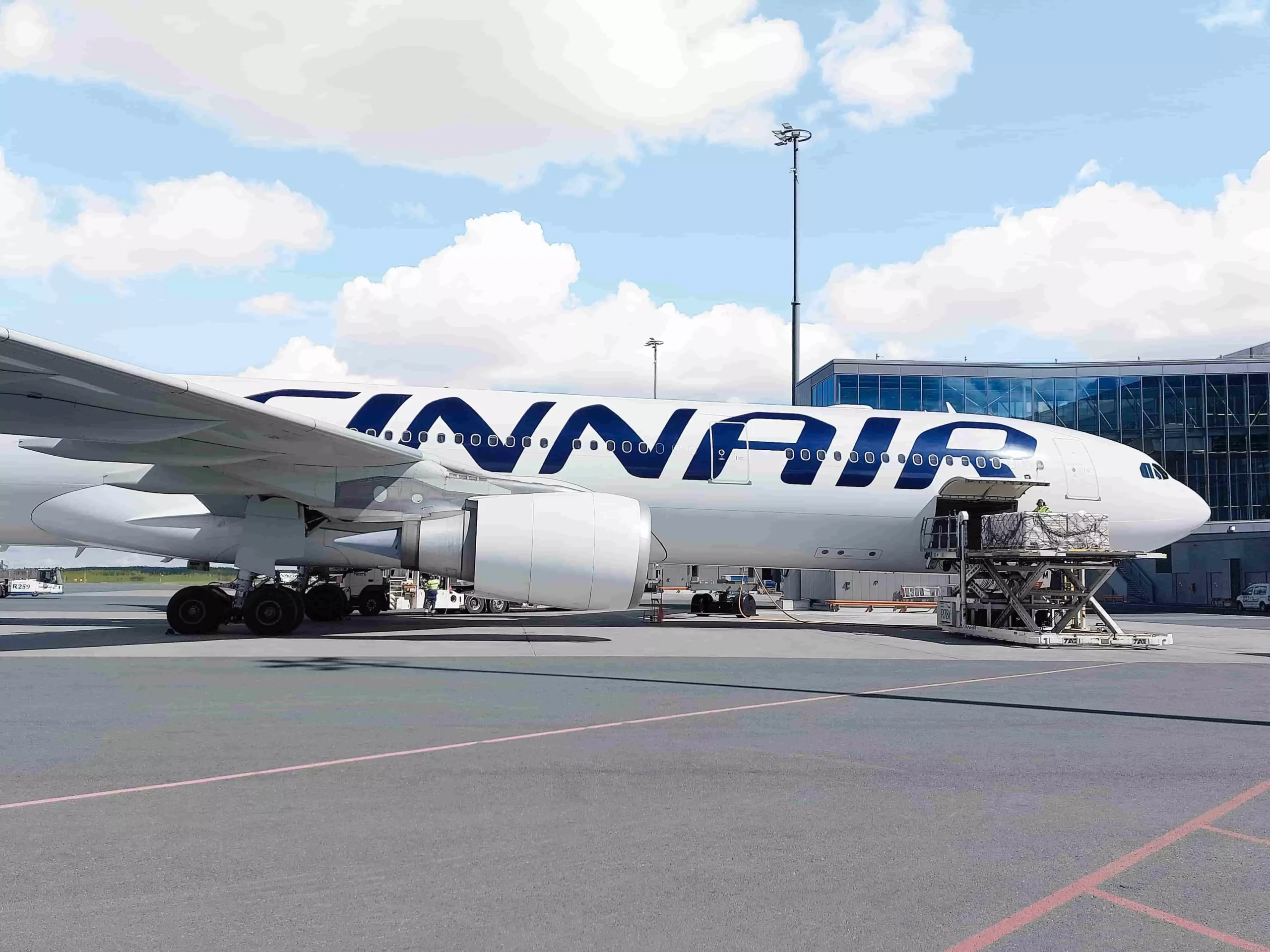 Finnair Cargo aircraft at the airport