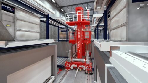 Air France KLM Martinair Cargo automated ETV storage system at Paris-Charles de Gaulle Airport