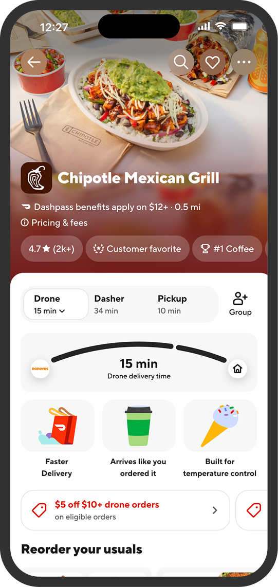 DoorDash Air Store drone delivery