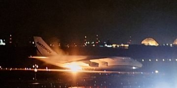 Fire Reported on Antonov An-124 Cargo Aircraft During Landing at Japan’s Chubu Airport