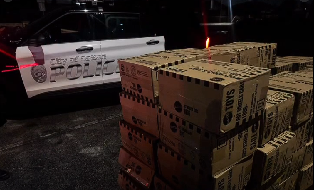 Colton police recover boxes of stolen Hot Wheels merchandise following a BNSF freight train burglary in California