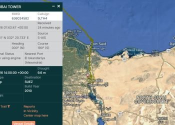 China Arctic service container ship returns to Asia via Suez